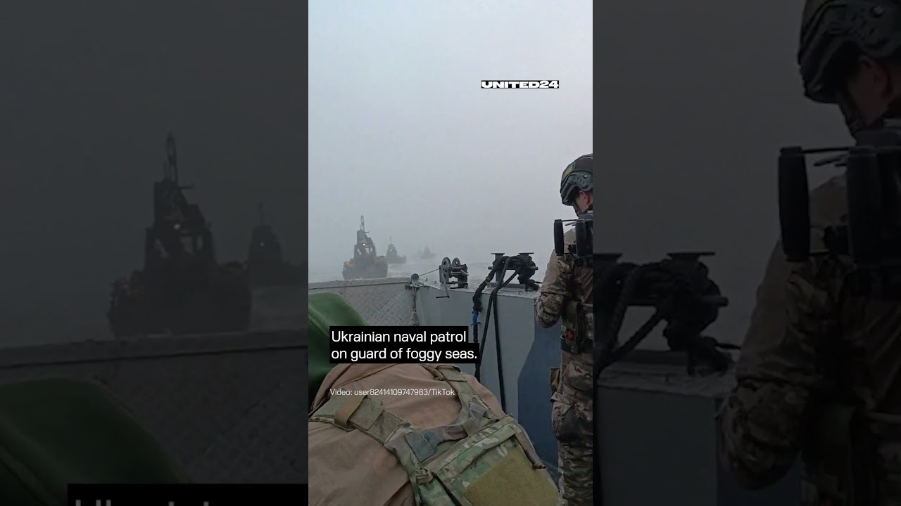 Ukrainian Naval Patrol On Guard in the Sea #warinukraine #navy
