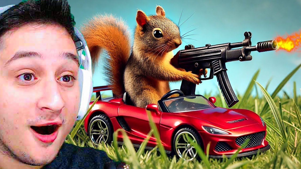 ციყვმა მანქანა იყიდა 😱Squirrel With a Gun