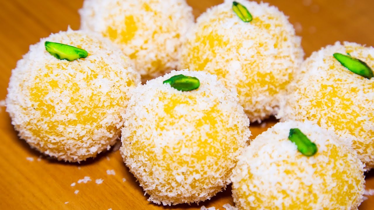 Mango Coconut Ladoo Recipe | How to make Mango Ladoo | Indian Sweets Recipes | Kanak's Kitchen