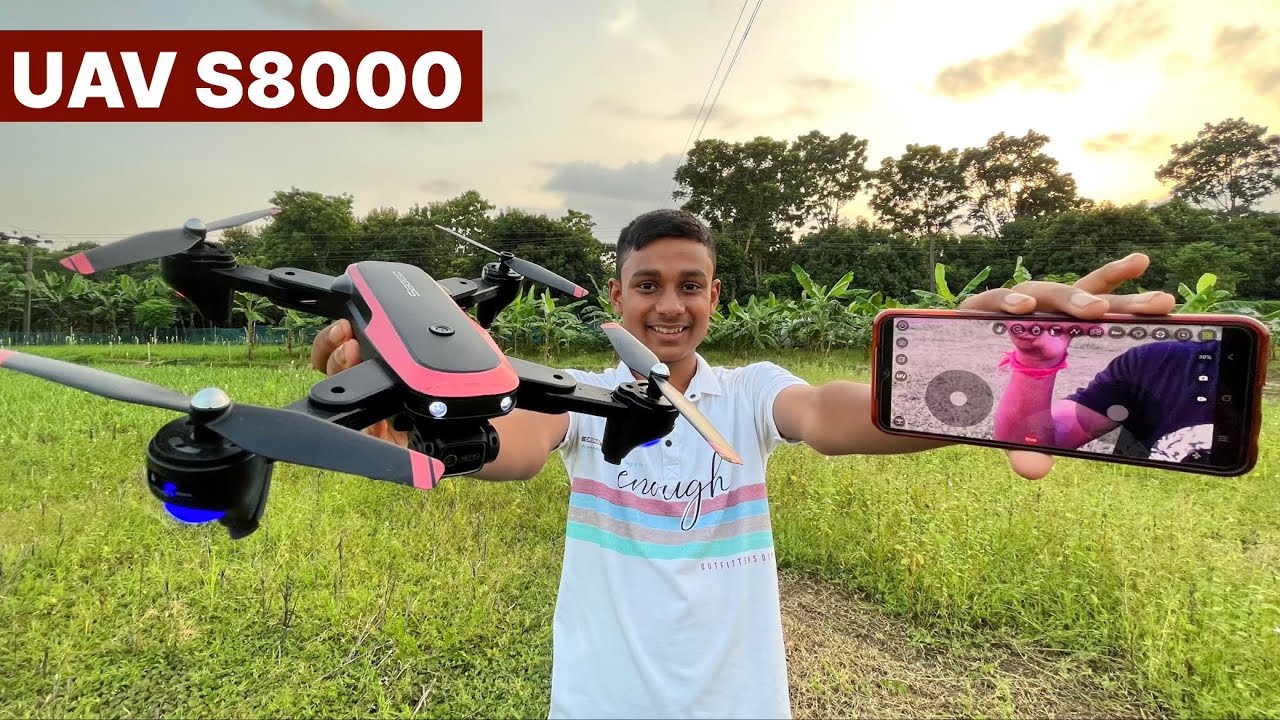 UAV S8000 ESC OPTICAL FLOW POSITIONING HOLD DUAL CAMERA DRONE UNBOXING & TESTING IN HINDI