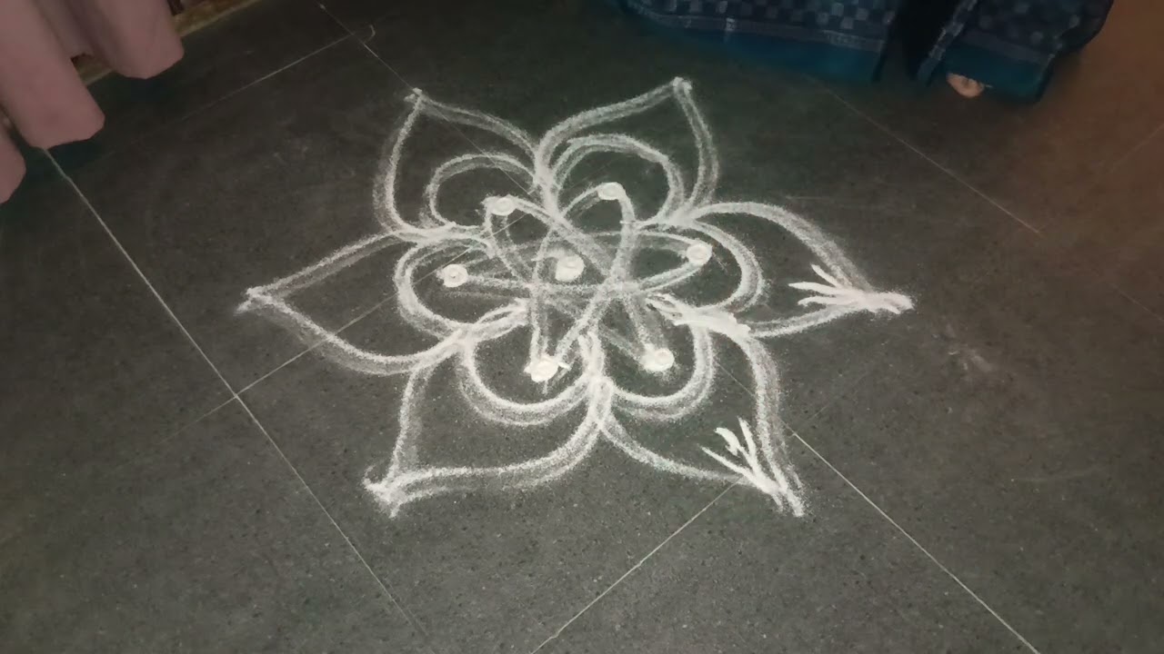 🌺5.3 dots simple & easy pookalam #simplekolam #dailykolam #easykolam #rangoli #kolam