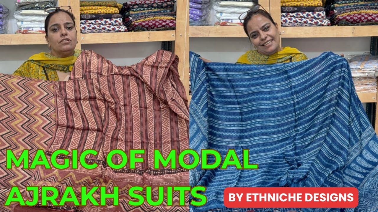 Magic of Modal Silk Ajrakh Suits | Elegant Prints & Luxurious Feel for EthnicWear2025 | #AjrakhSuits