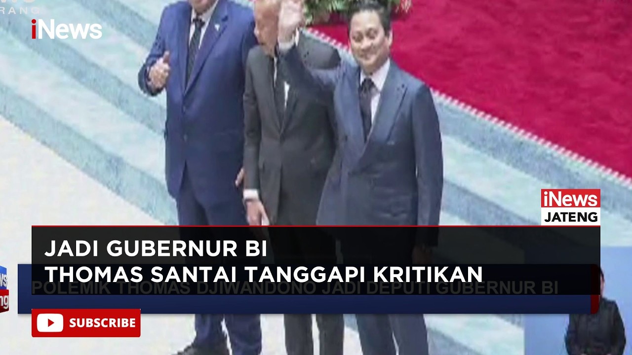 Dipilih Jadi Gubernur BI Thomas Tanggapi Santai Kritikan Publik