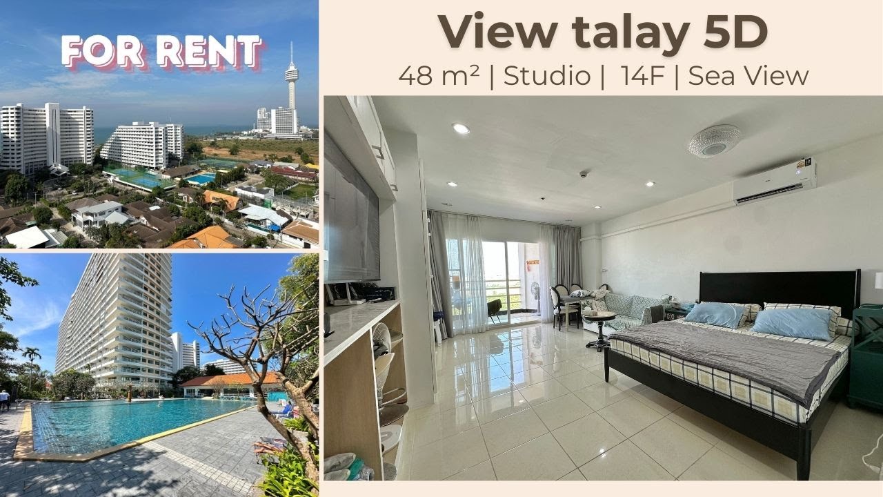 【In Pattaya】View talay 5D, 48 sqm studio seaview condo at the seaside
