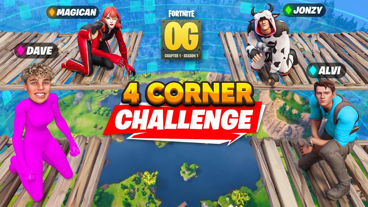 Die 4 ECKEN SKYBASE Challenge in OG FORTNITE!