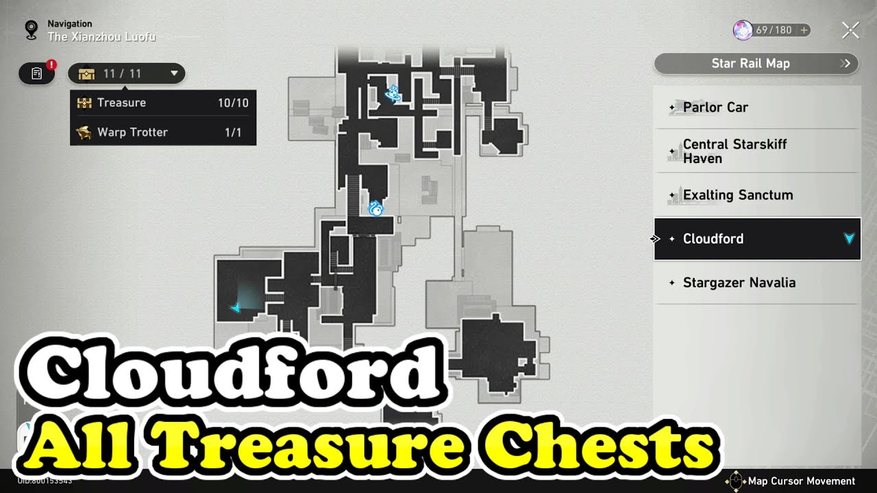 Honkai Star Rail Cloudford All Treasure Chest Locations (Chests & Warp Trotter)