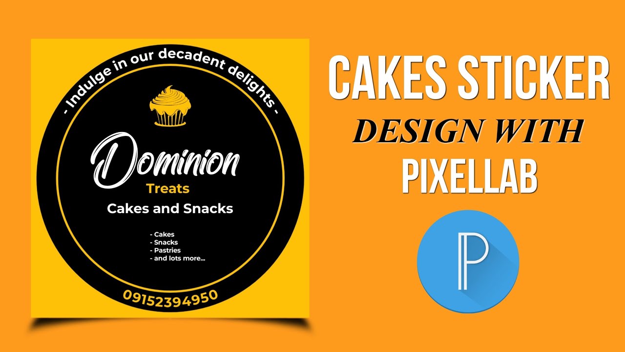 CAKES STICKERS DESIGN WITH PIXELLAB