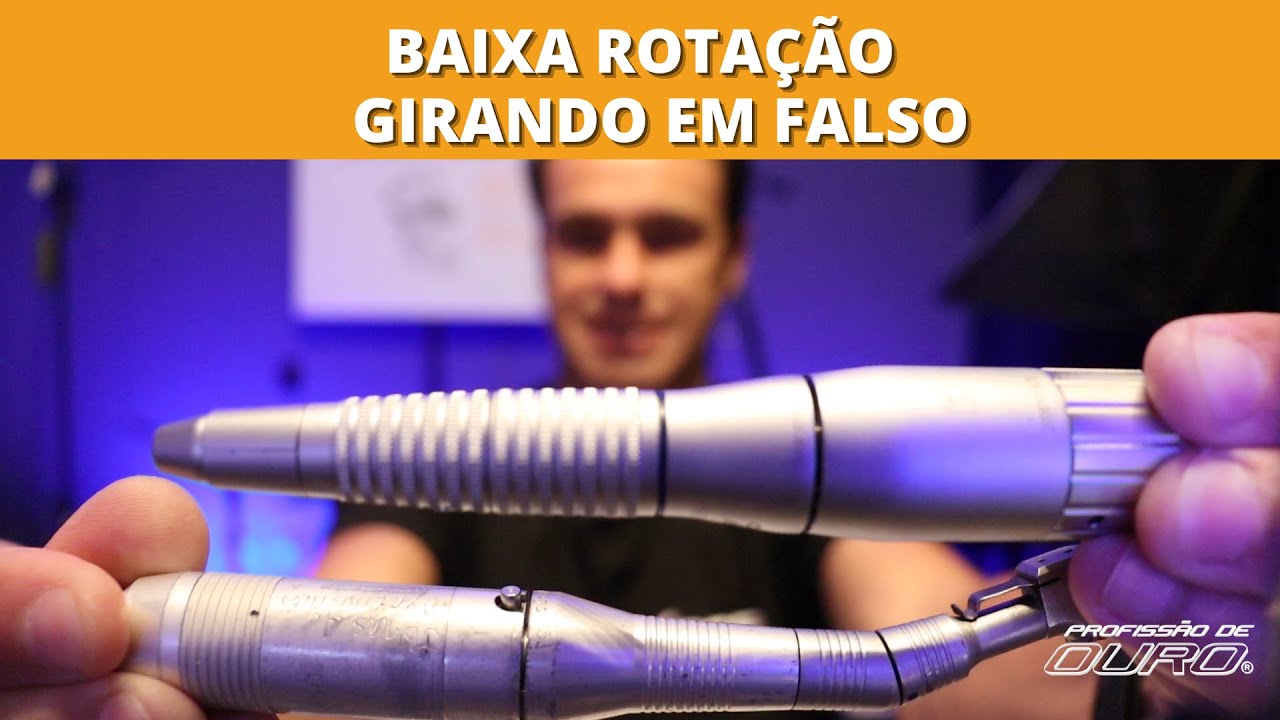 Instrumento de baixa rotação girando em falso.