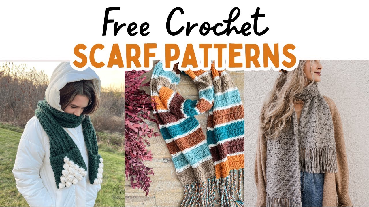 25 FREE Crochet Scarf Patterns | Winter and Fall Crochet Accessories #crochet #freecrochetpatterns