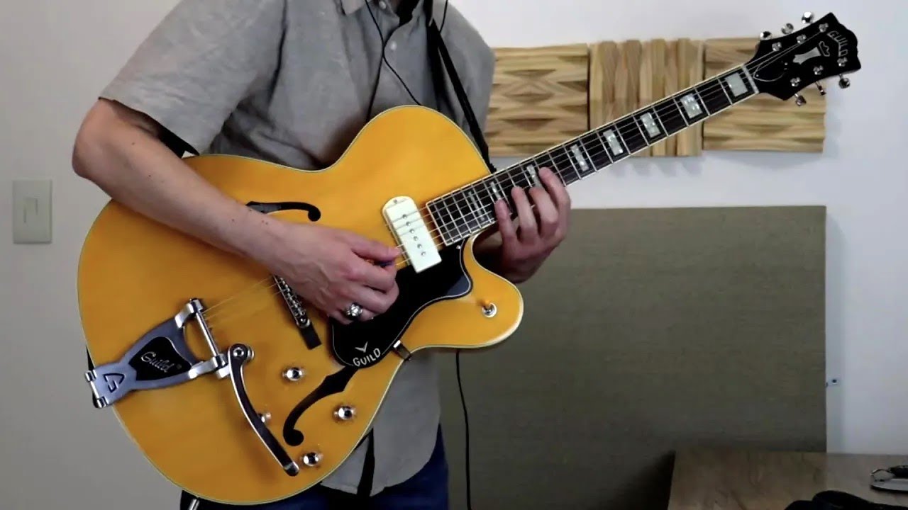 Honey Don't, Carl Perkins, 50s (guitar cover, instrumental version), Guild Hollowbody Eletric Guitar