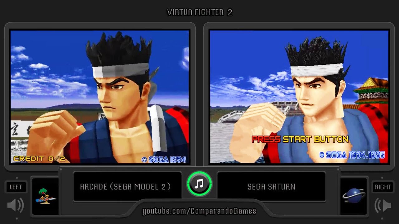 Virtua Fighter 2 (Arcade vs Sega Saturn) Side by Side Comparison