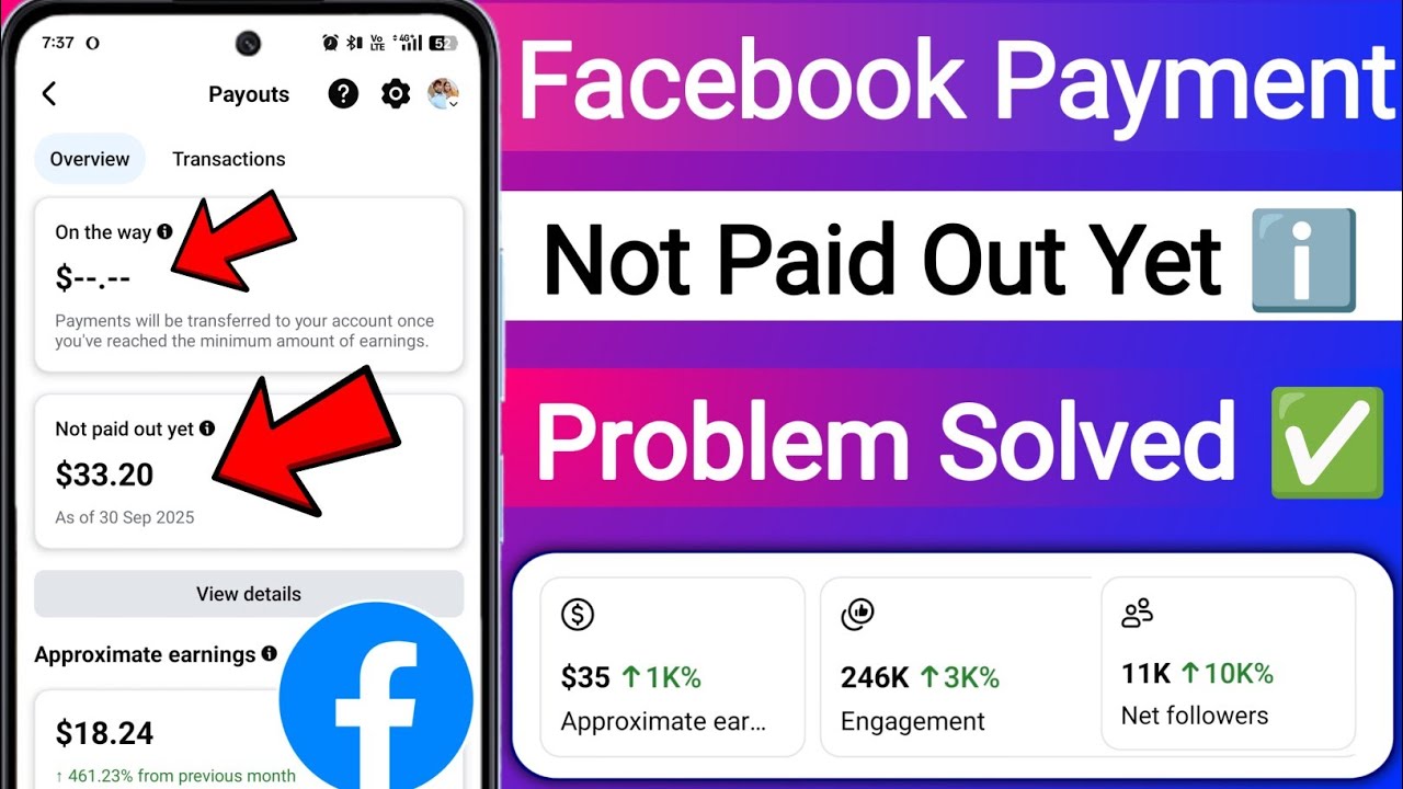 Facebook Payment Not Paid Out Yet Problem Payout Processed But Not Paid 🤔