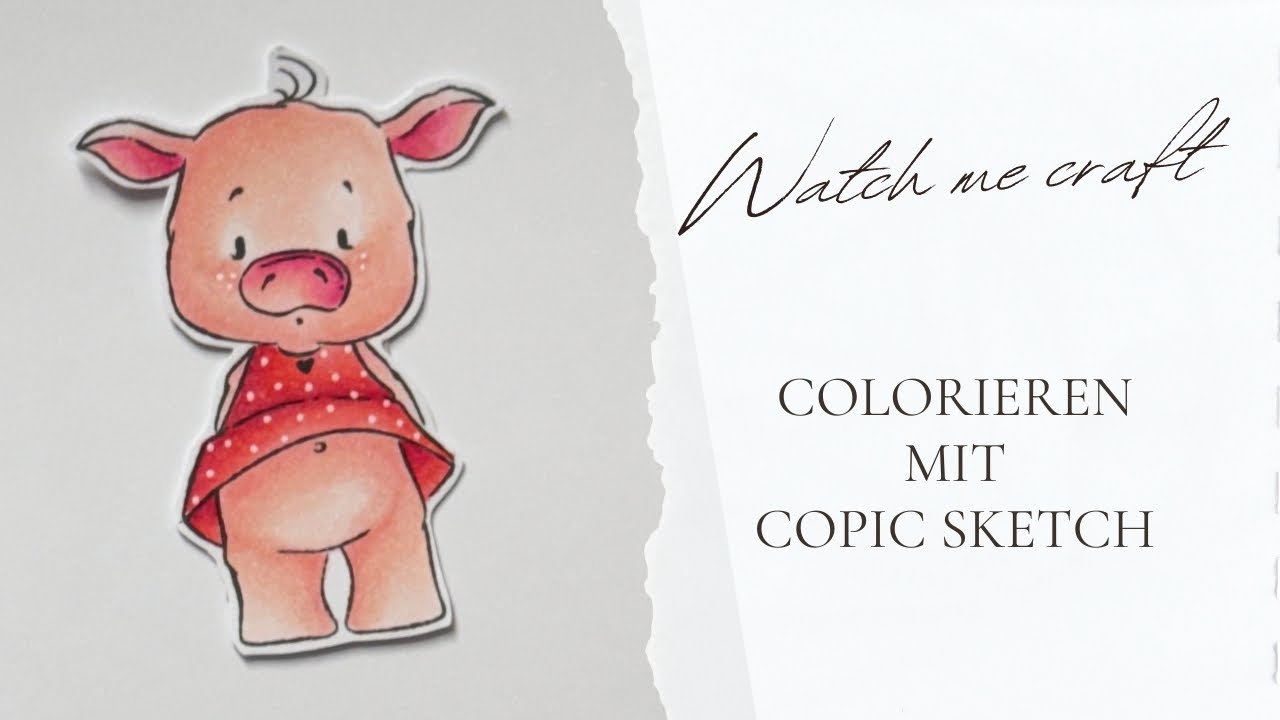 🐷🥠🍀Colorieren mit Copics| Schweinchen-Glück| creative-depot🍀🥠🐷