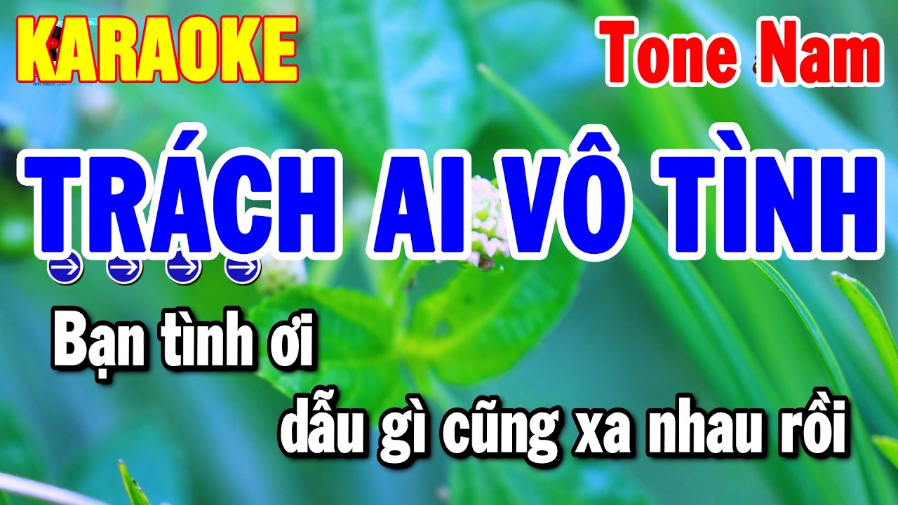 Karaoke Trách Ai Vô Tình Tone Nam Nhạc Sống Cha Cha Dễ Hát | Thanh Hải