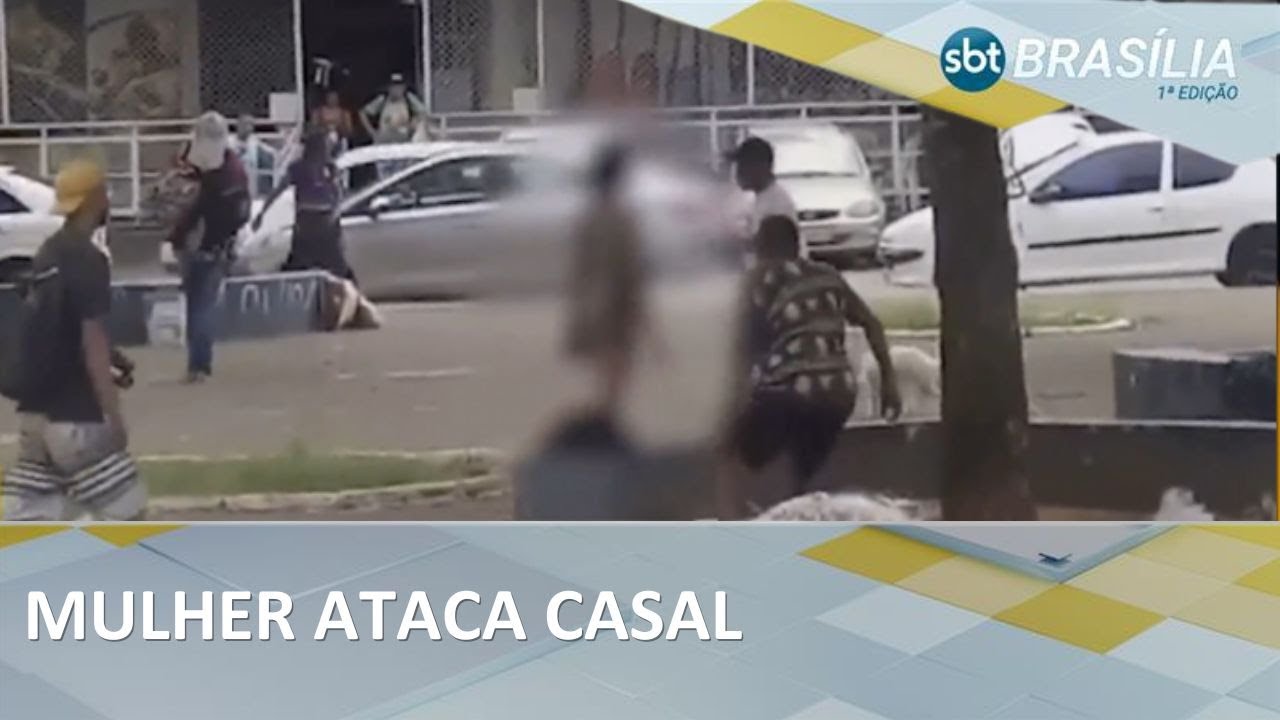 Mulher é presa após atacar casal com caco de vidro em tentativa de assalto | SBT Brasília 1ª Edição
