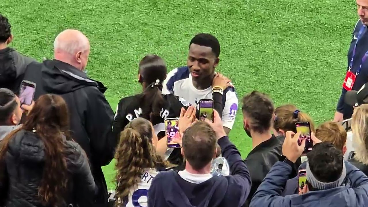PAPE MATAR SARR AND WIFE VERONIKA AFTER THE GAME: Tottenham 4-0 FC Copenhagen