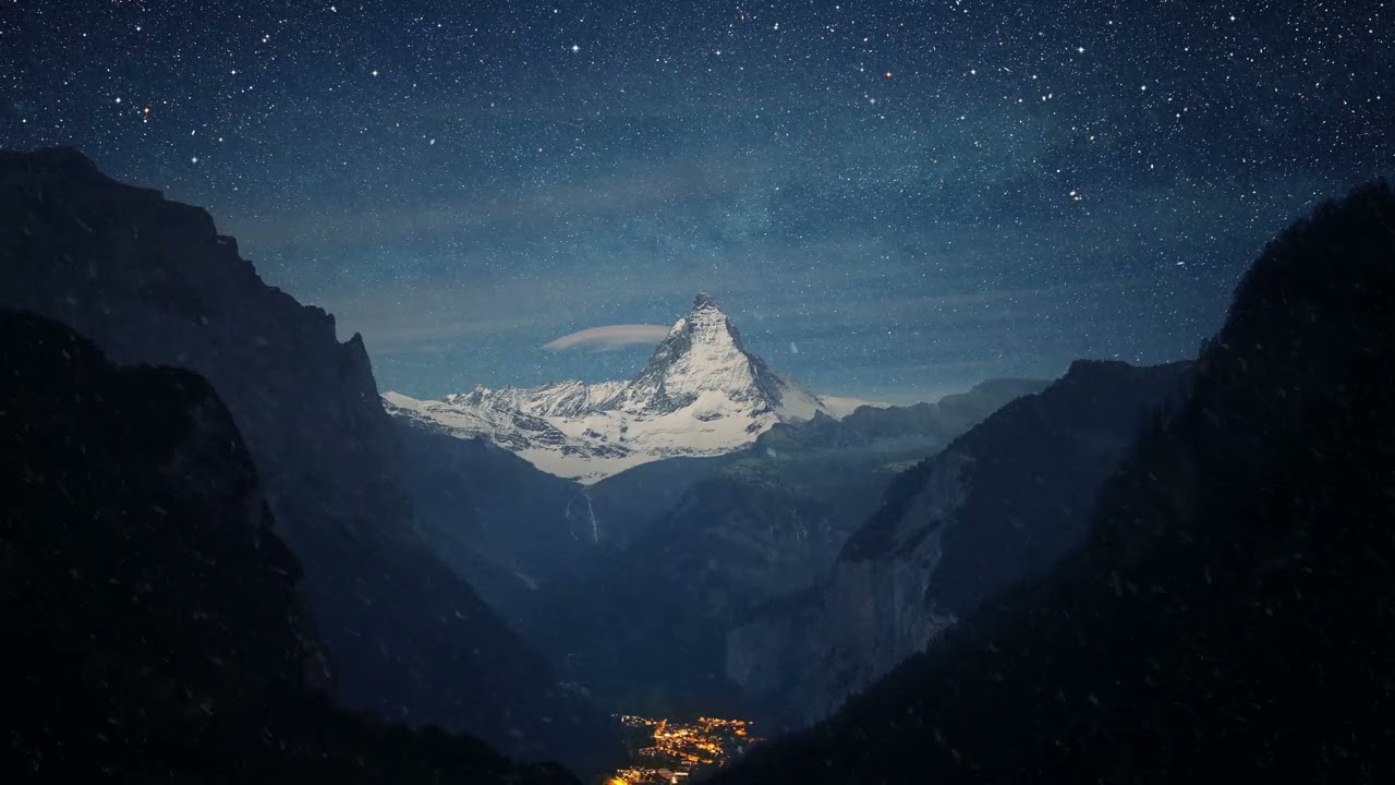mountains in the snow Live Wallpaper