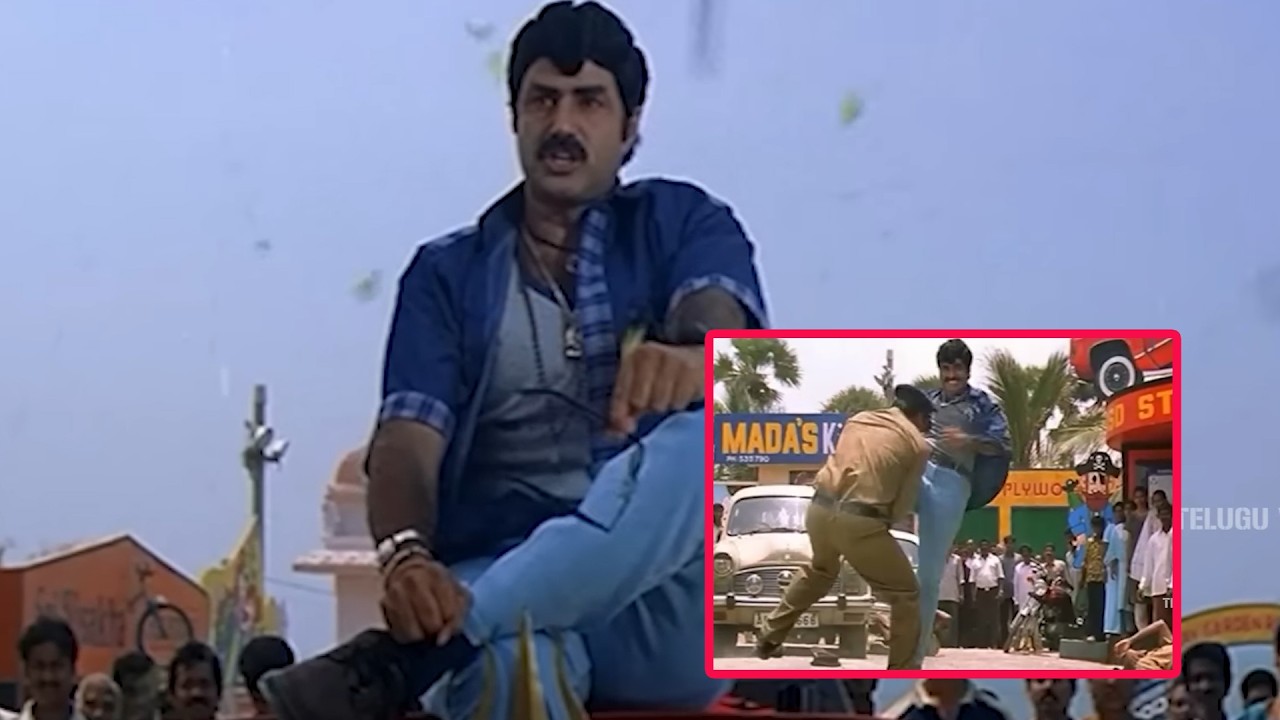 Nandamuri Balakrishna Best Police Fighting Scene | Telugu Movie Scenes | @TeluguVideoZ
