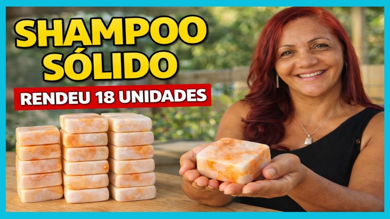 🧼 FIZ 18 SHAMPOOS SÓLIDOS COM A BASE GLICERINADA! 🤑 (Rende Muito e Limpa Bem)