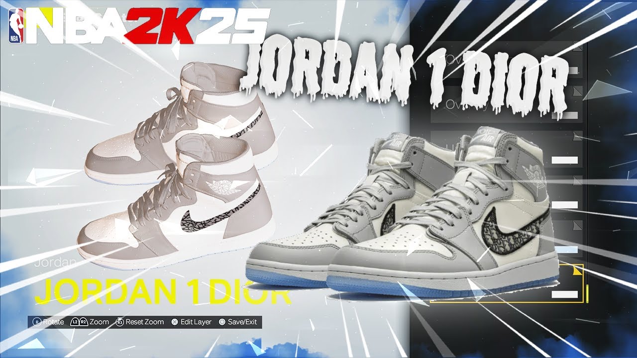 Как сделать Air Jordan 1 «Dior» в NBA 2K25! | Создатель обуви NBA 2K25