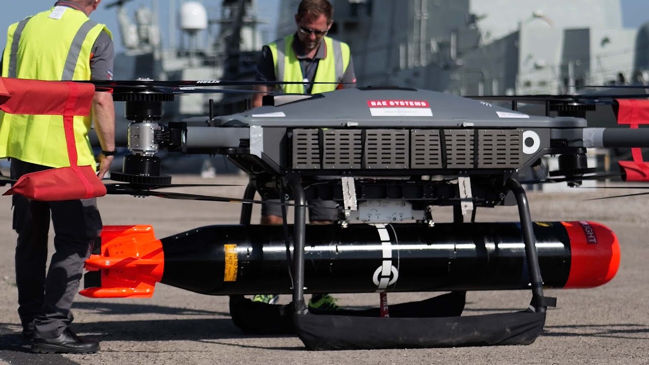 Malloy T-600 drone drops a Sting Ray Torpedo