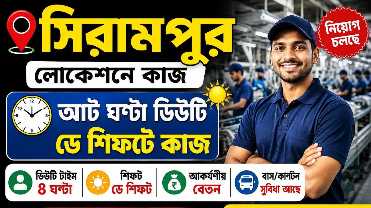 শ্রীরামপুর লোকেশনে ডে শিফটের কাজ নিয়ে এসেছি 😍😍