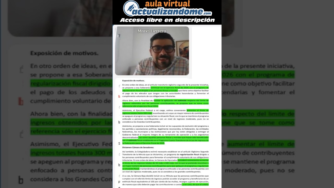 ¿Persona física puede seguir aplicando el #estímulo #fiscal?  - Con el Mtro. Mario Herrera