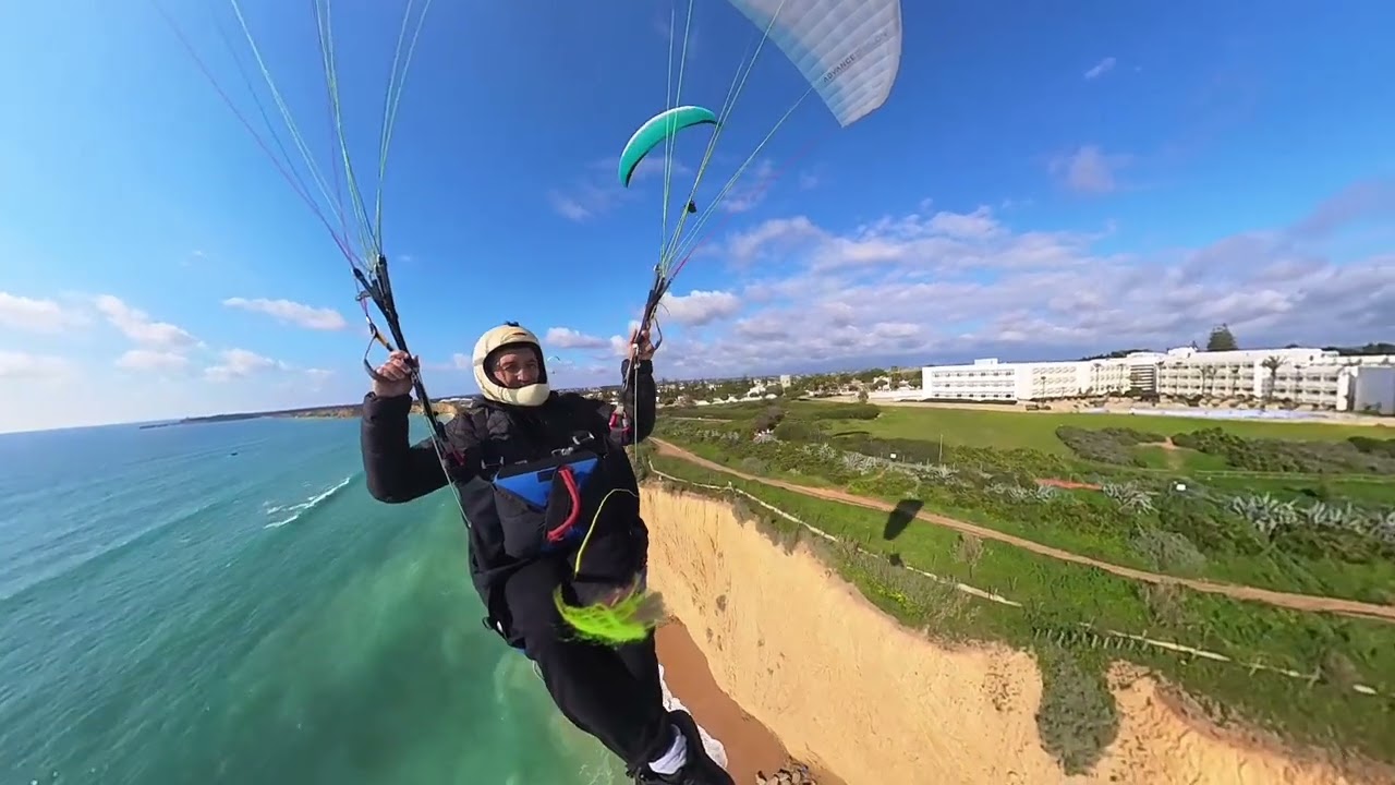 Cámara insta 360 parapente en Conil