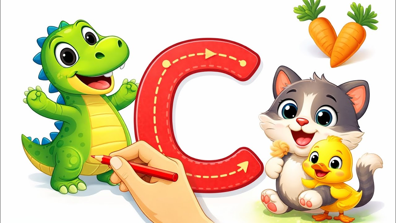 Learn ABC Tracing for Kids | C for Cat 🐱 | Alphabet Writing Practice