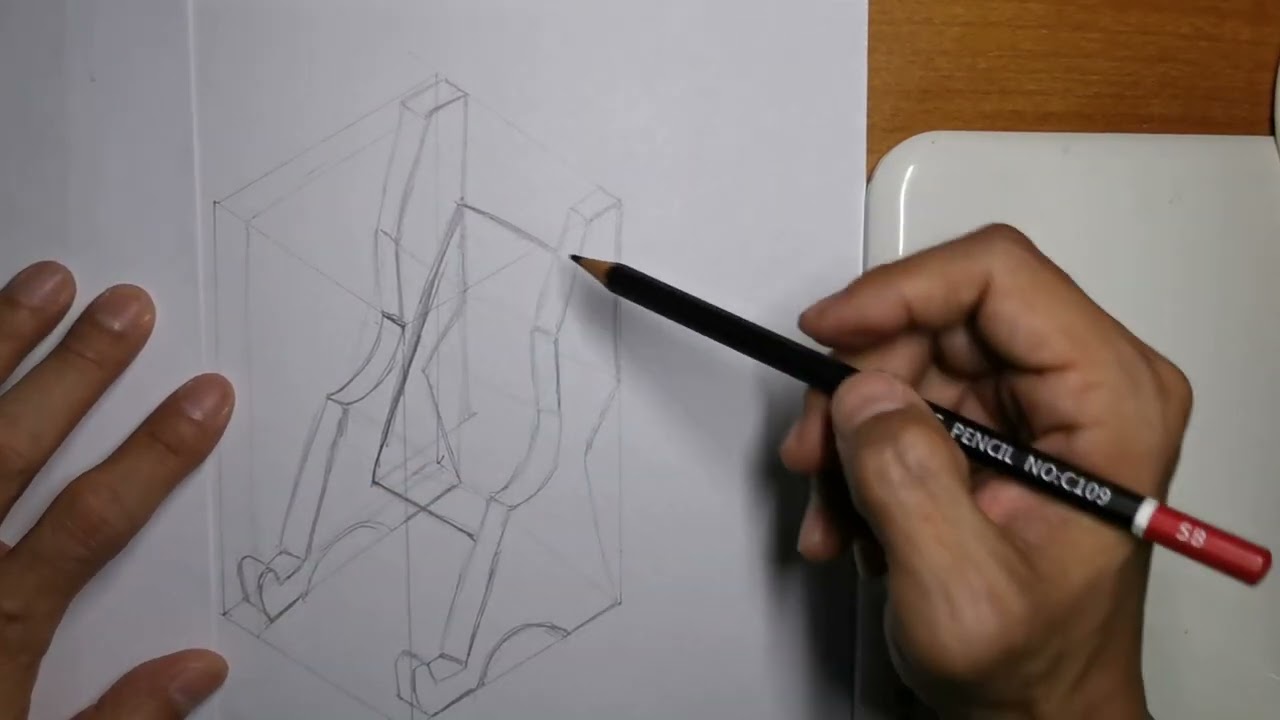 3D drawing of phone holder