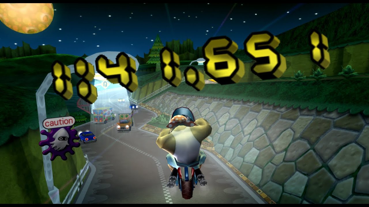 [MKWii TAS]Moonview Highway(Automatic) - 1'41