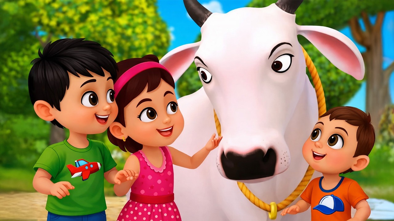Gaiya Meri Gaiya | मेरी गैया | Kids Rhymes | Hindi Rhymes | Hindi Kids Poem | Kids Cartoon