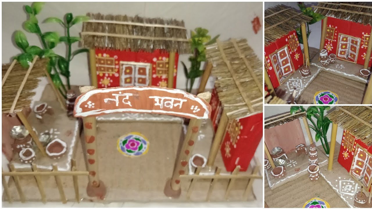 💐🌺Nand bhawan jhanki for janmashtami decoration 2024.❣️#janmashtami #miniaturecelebration.🪔🌹