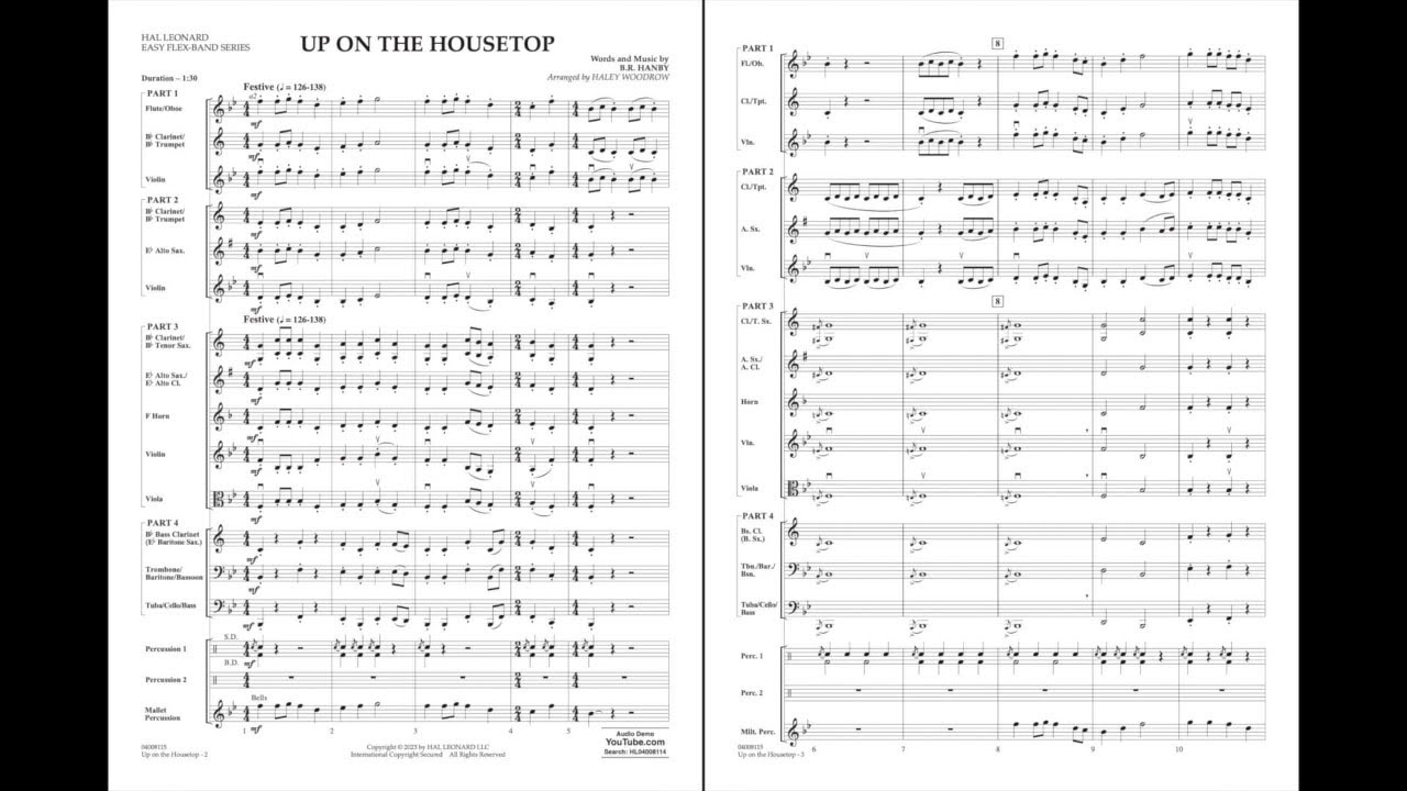 Up on the Housetop by B.R. Hanby/arranged by Haley Woodrow