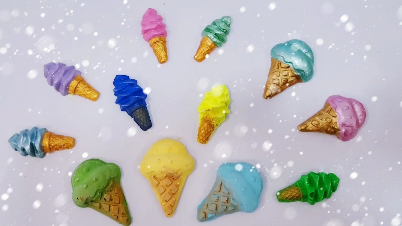 NEW YEAR'S ICE CREAM, FROZEN PAINT MIXING, ODDLY SATISFYING