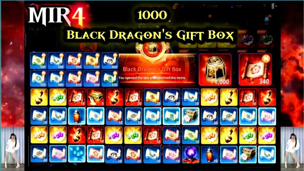 MIR4 . OPEN 1000 BLACK DRAGON'S GIFT BOX 😱 GRABE PALDO SA DAMI NG SUMMON TICKET AT MATERIAL 😱 