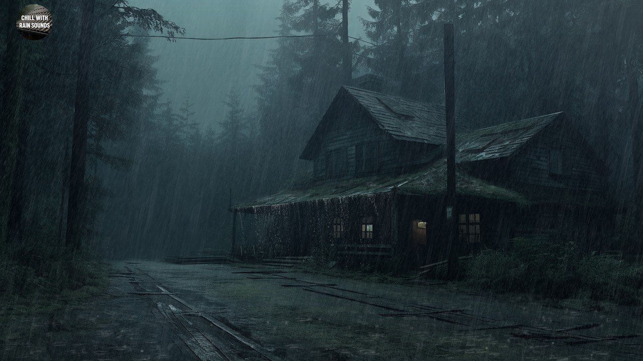 Sound of Heavy Rain in the Forest | Chase Away Stress and Anxiety to Relax with Natural Rain