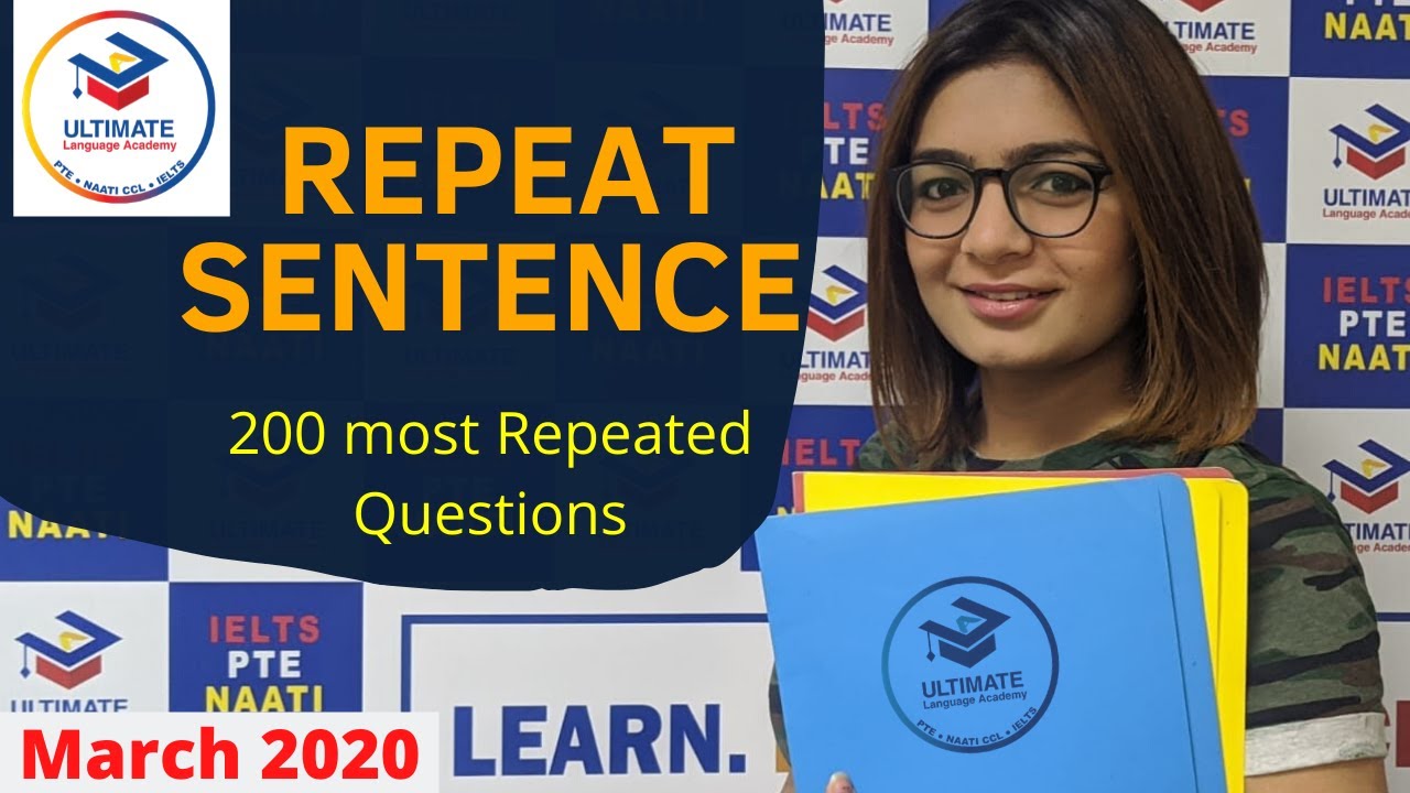 2020 PTE - Repeat Sentence - March Edition | Real PTE most Repeated 200 questions