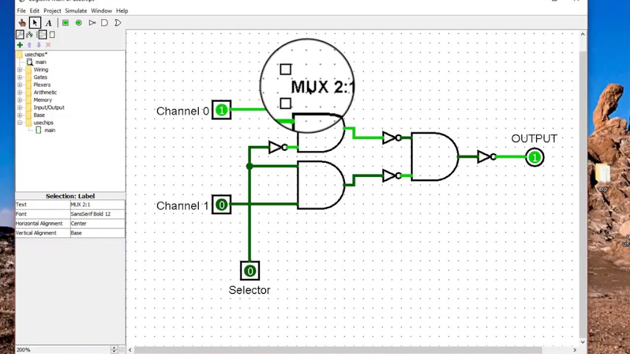 Simple Digital Multiplexer (Logic 1)