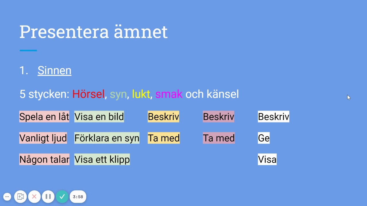 Muntlig presentation del 2  (inledningen)