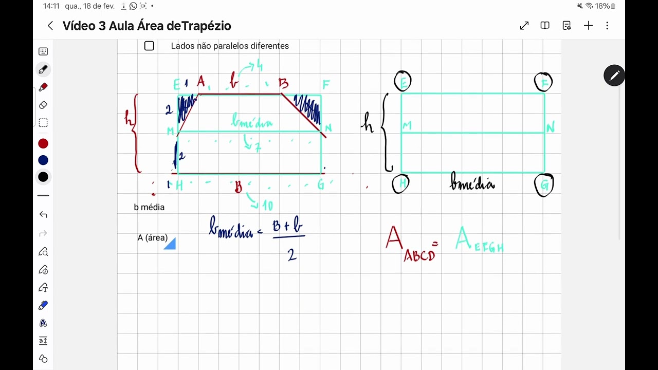 Videoaula 3 -  8°Ano Ass: Área de Trapézio 