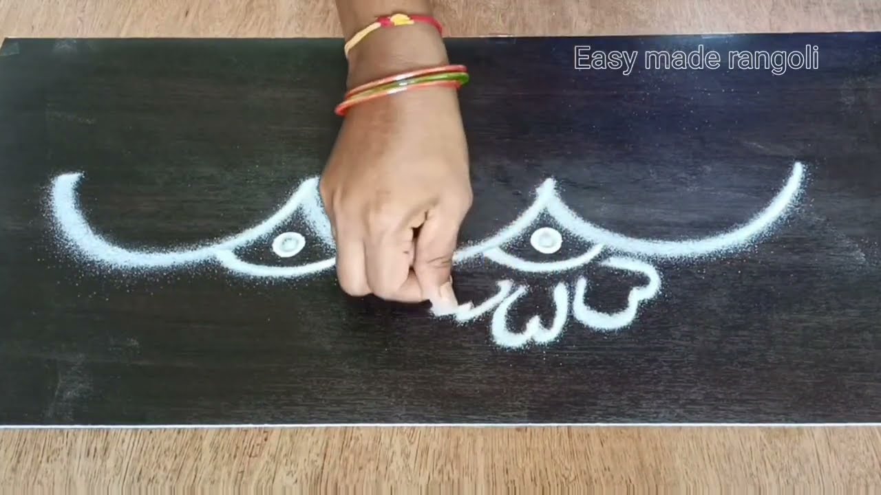 15 Easy & simple border rangoli designs #beautiful#trending#sideborders#yt @easymaderangolicreations