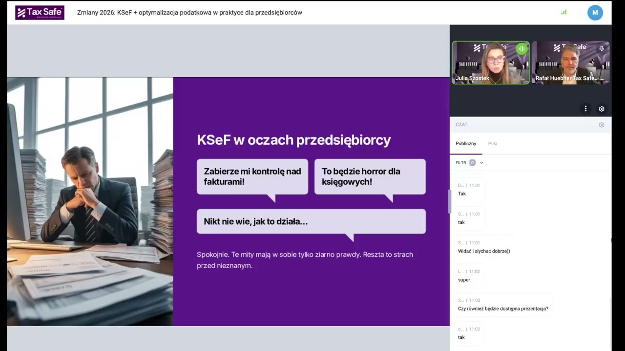KSeF + optymalizacja podatkowa w praktyce dla przedsiebiorcow 14.01.2026