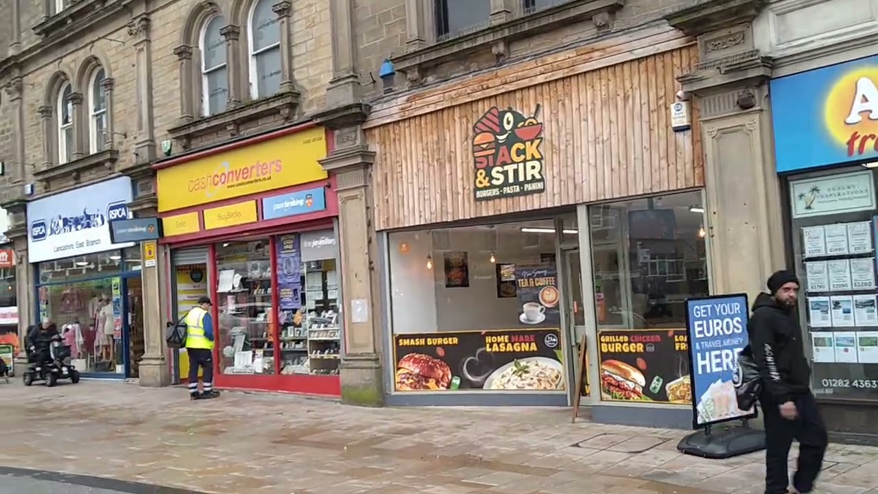 Burnley town centre on Monday 9th February 2026