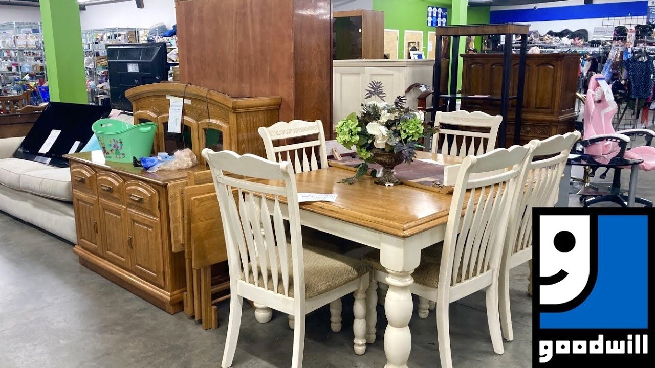 GOODWILL SHOP WITH ME FURNITURE SOFAS ARMCHAIRS TABLES KITCHENWARE DECOR SHOPPING STORE WALK THROUGH