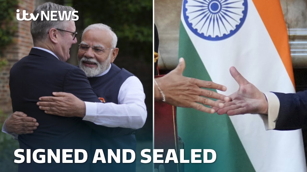 'Historic' UK-India trade deal signed as government insists British workers not undercut | ITV News