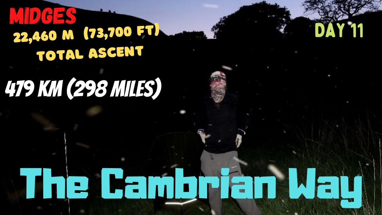 11. Myddfai village Llandovery town via The Cambrian Way. River Towy and Afon Doethie Trail camping.