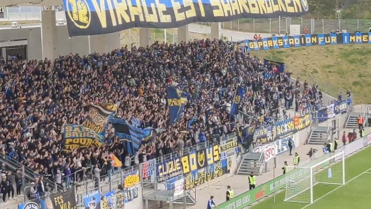 1.FC Saarbrücken-SC Verl 23.04.2022  Support Virage Est