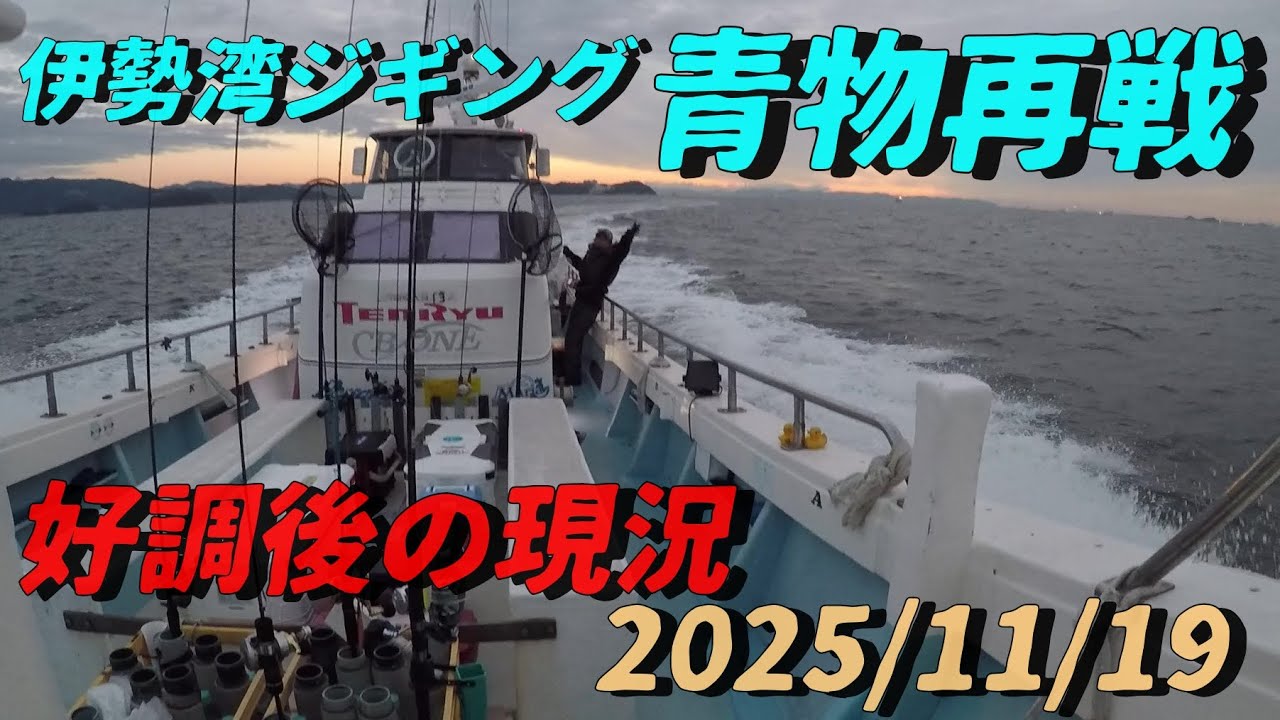 2025/11/19 前回好調だった伊勢湾ジギングの青物ゲーム。2週間後の釣行は如何だったでしょうか？