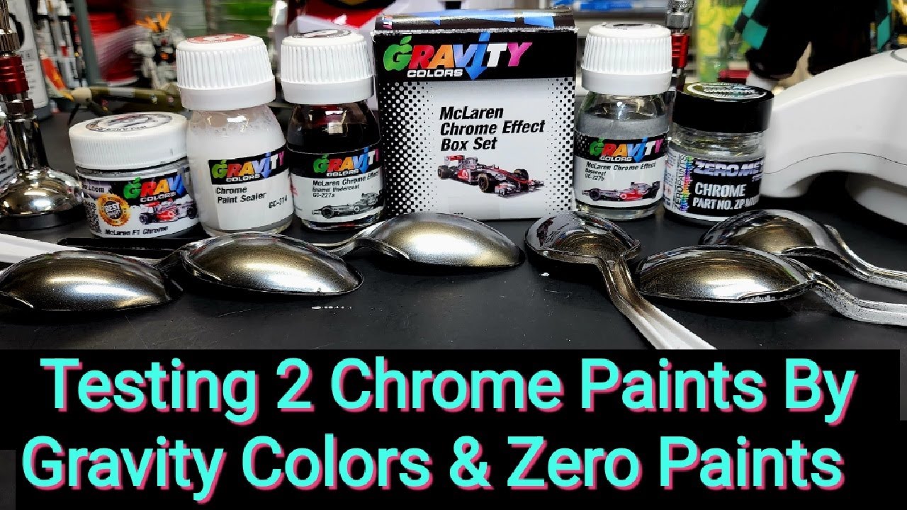 Тестирование 2 хромированных красок от Gravity Colors и Zero Paints, а также розыгрыш Gundam!